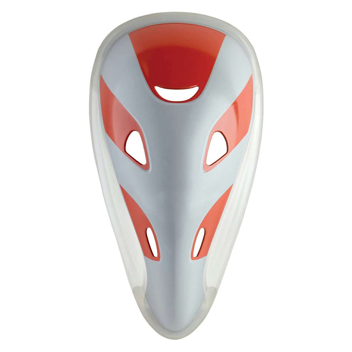 Grey and Red Ventilated Protective Groin Cup with Flexible Edge